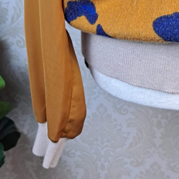 3.1 Phllip Lim Target Size Large Sweater Front Leopard Top Org/Blu/Crm EUC - Picture 4 of 12